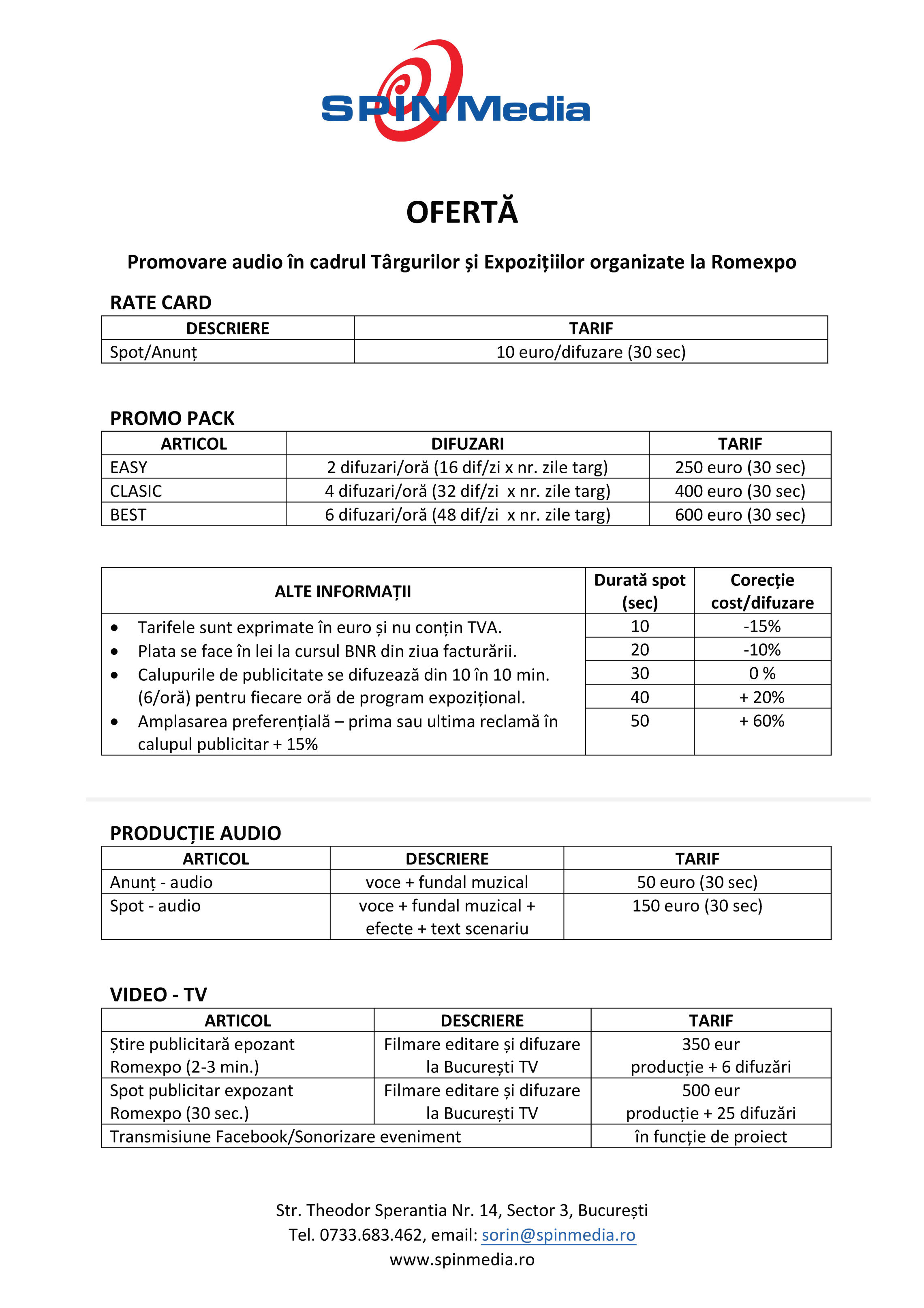 Reclama radio la targurile Romexpo